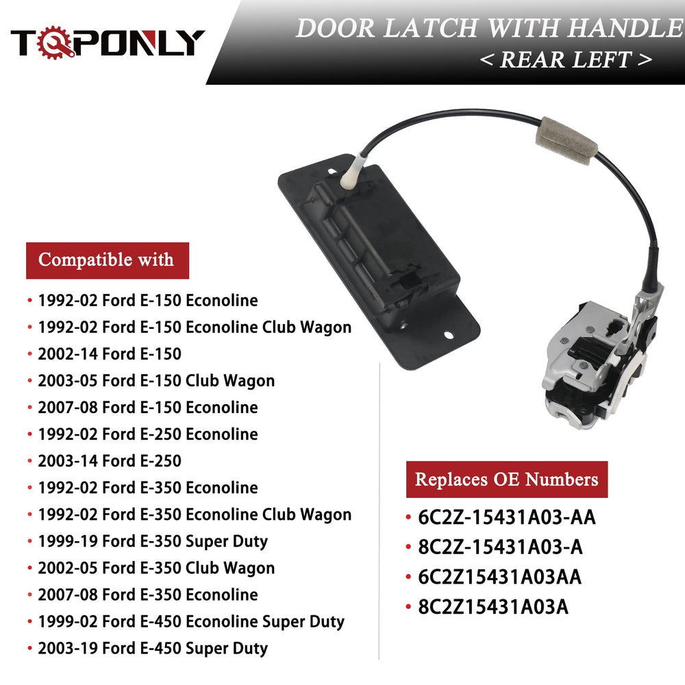 TQPONLY image of latch backside mounting points showing bolt alignment benefit