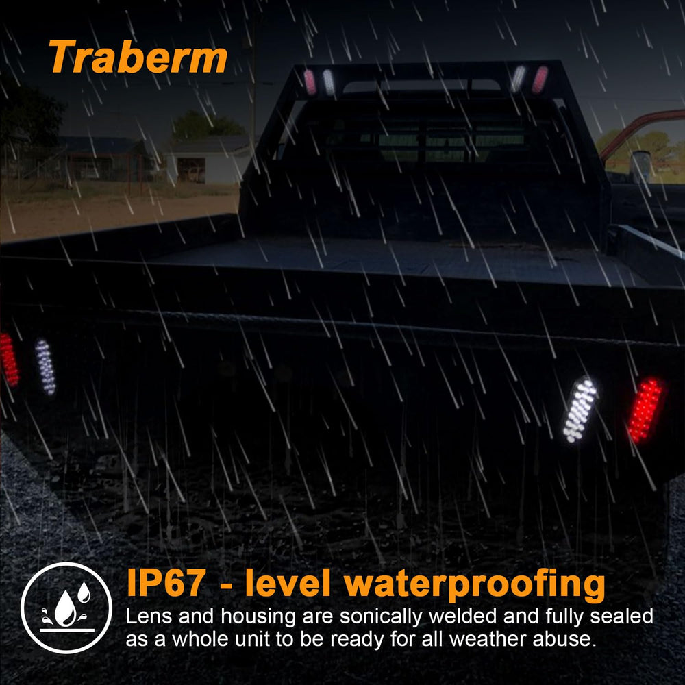 Traberm size comparison beside ruler showing 6 inch oval dimensions for fitment