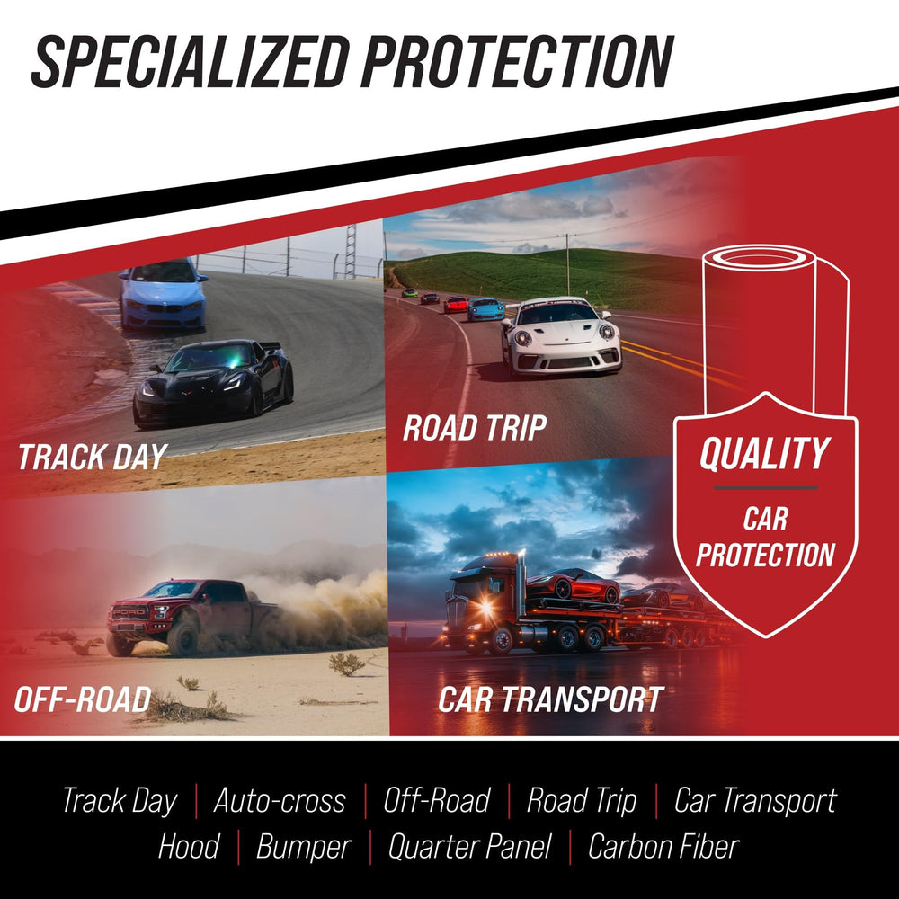 TRACK ARMOUR applied on bumper protecting paint from stone chips and debris