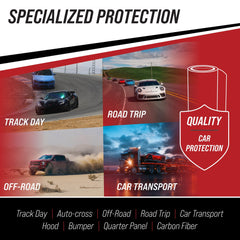 TRACK ARMOUR applied on bumper demonstrating chip protection benefit