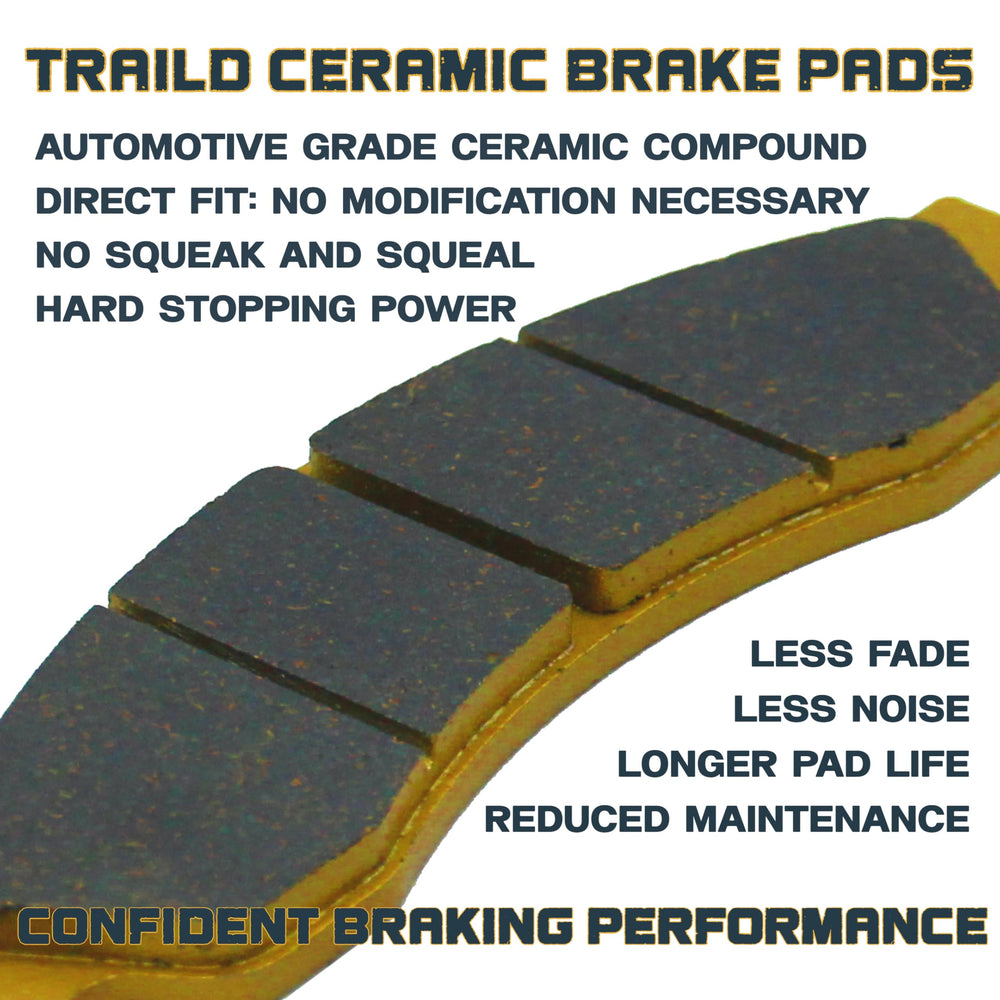 Traild close-up of ceramic friction surface showing heat resistance benefit