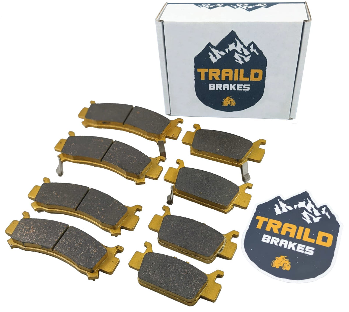 Traild front pads packaging showing brand and full kit benefit