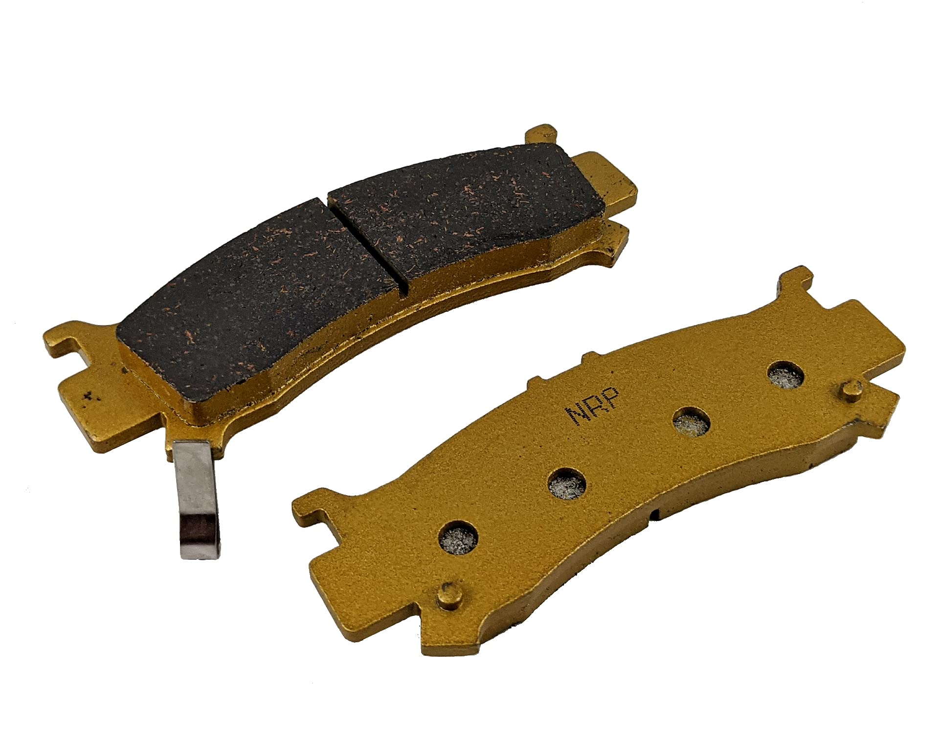 Traild pads next to ruler showing dimensions and correct scale for fitment