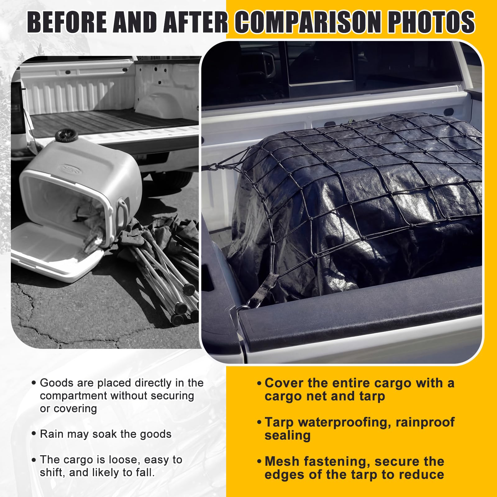 Tranqun tarp surface texture close-up showing waterproof fabric and weather protection benefit
