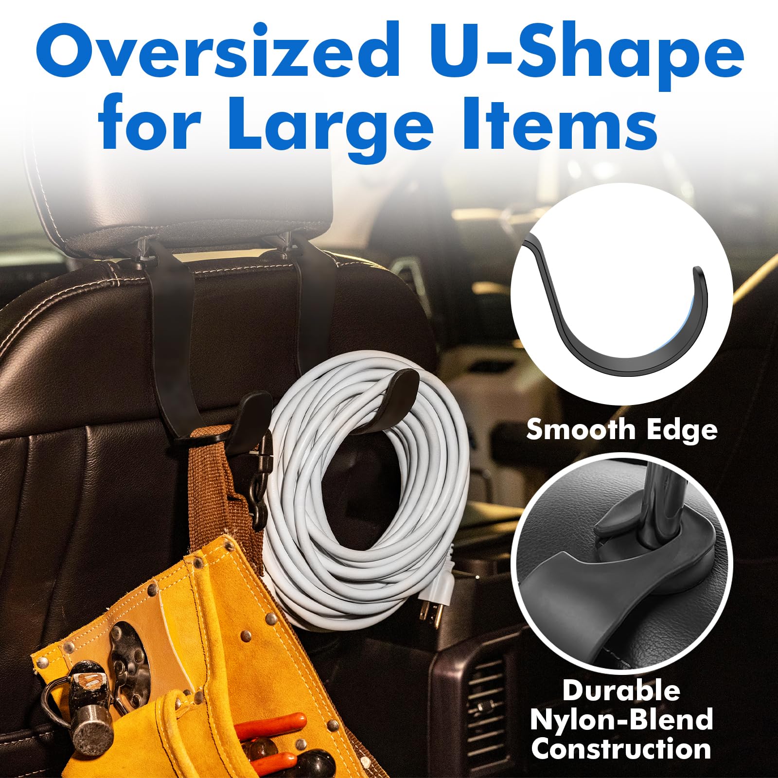 Travel Depot lifestyle shot of vehicle interior with hung work gear