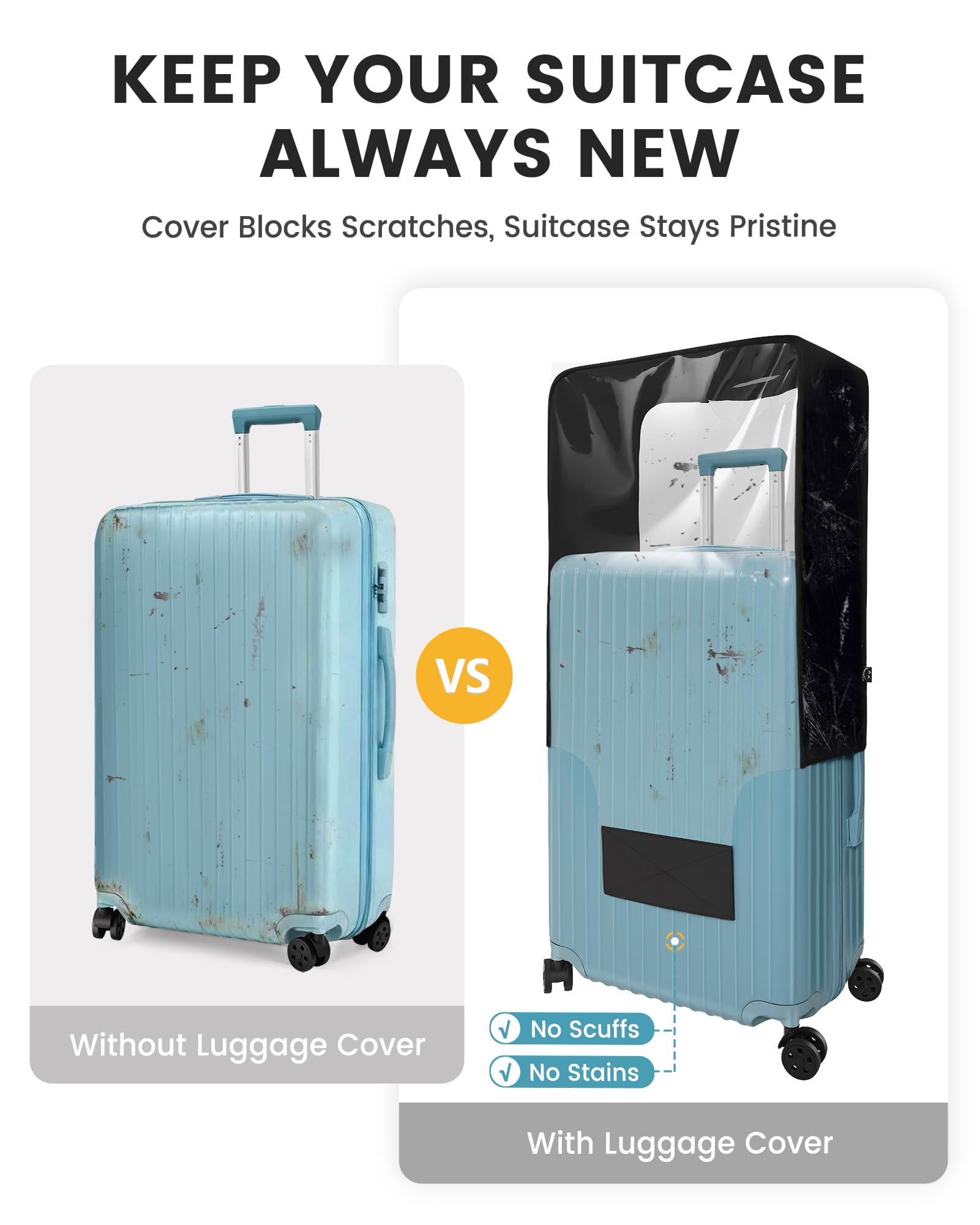 TRAVELKIN elastic polyester side panel stretching, ensures snug adaptable fit