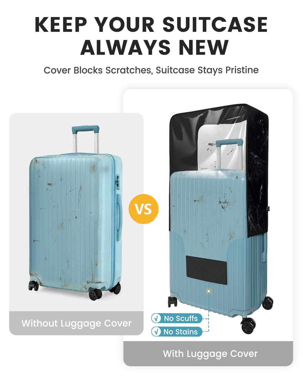 TRAVELKIN elastic polyester side panel stretching, ensures snug adaptable fit