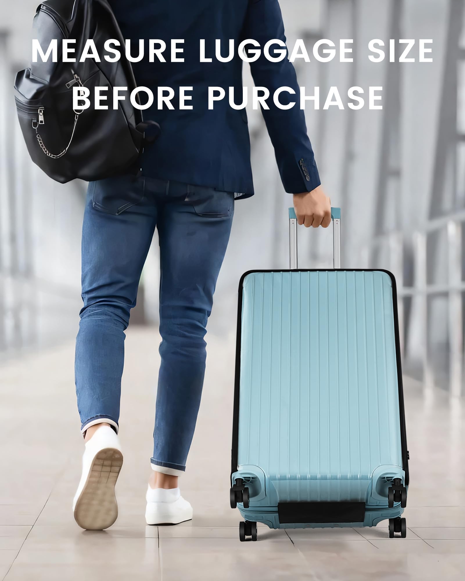 TRAVELKIN lifestyle packing scene with cover on suitcase, protects during travel