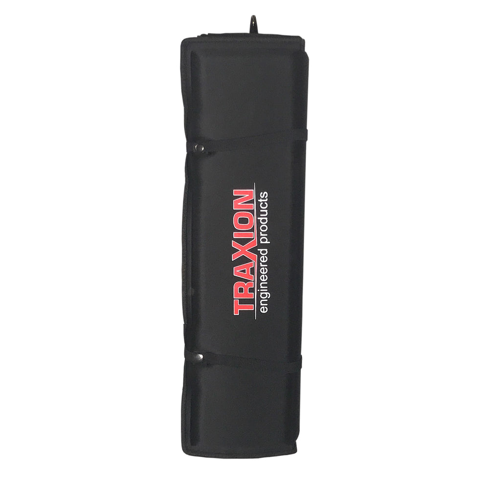 Traxion VersaMat rolled for compact storage and easy transport