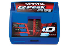 Traxxas EZ-Peak Plus front view showing compact housing and status lights for fast charging
