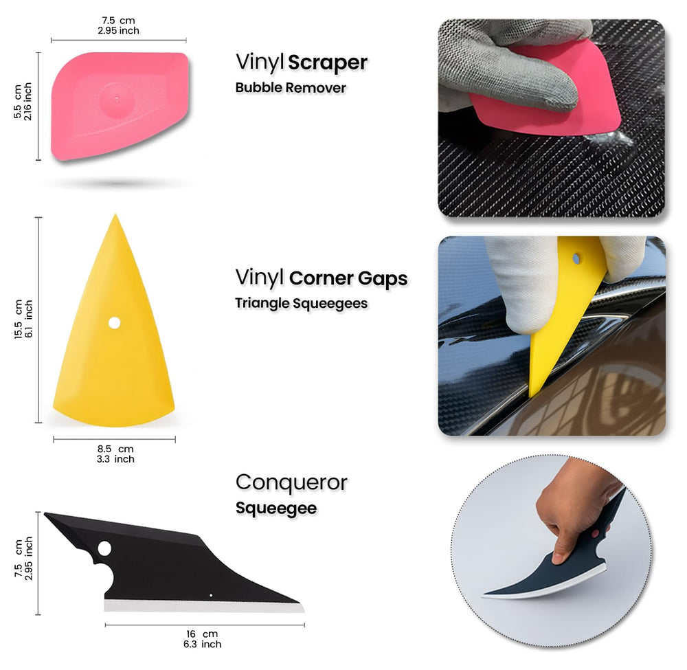 TRAYCLICKS tools in use during vehicle wrap installation for professional finish