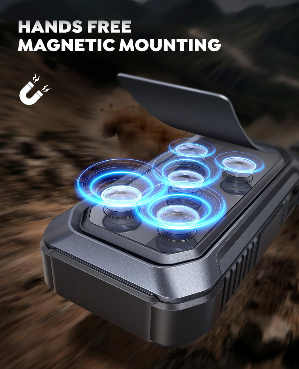 TREKURE held in hand to show scale and lightweight travel-friendly benefit