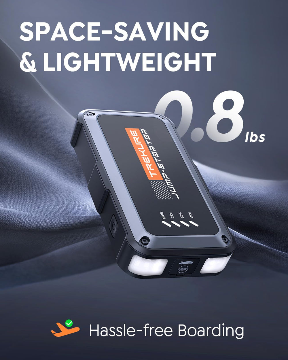 TREKURE USB ports powering phone, reliable device charging benefit