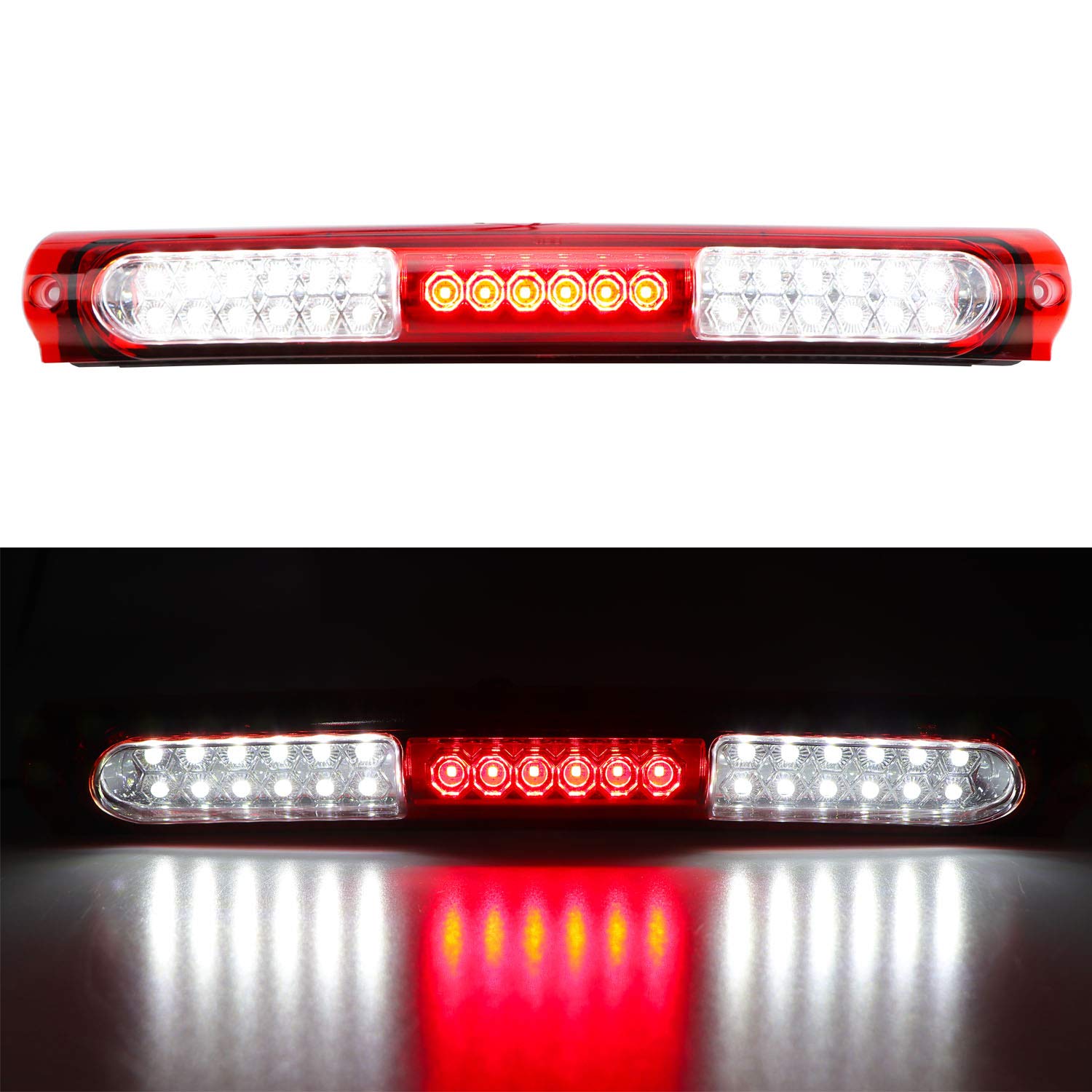 Tresound front assembly showing red lens and clean fit for improved visibility