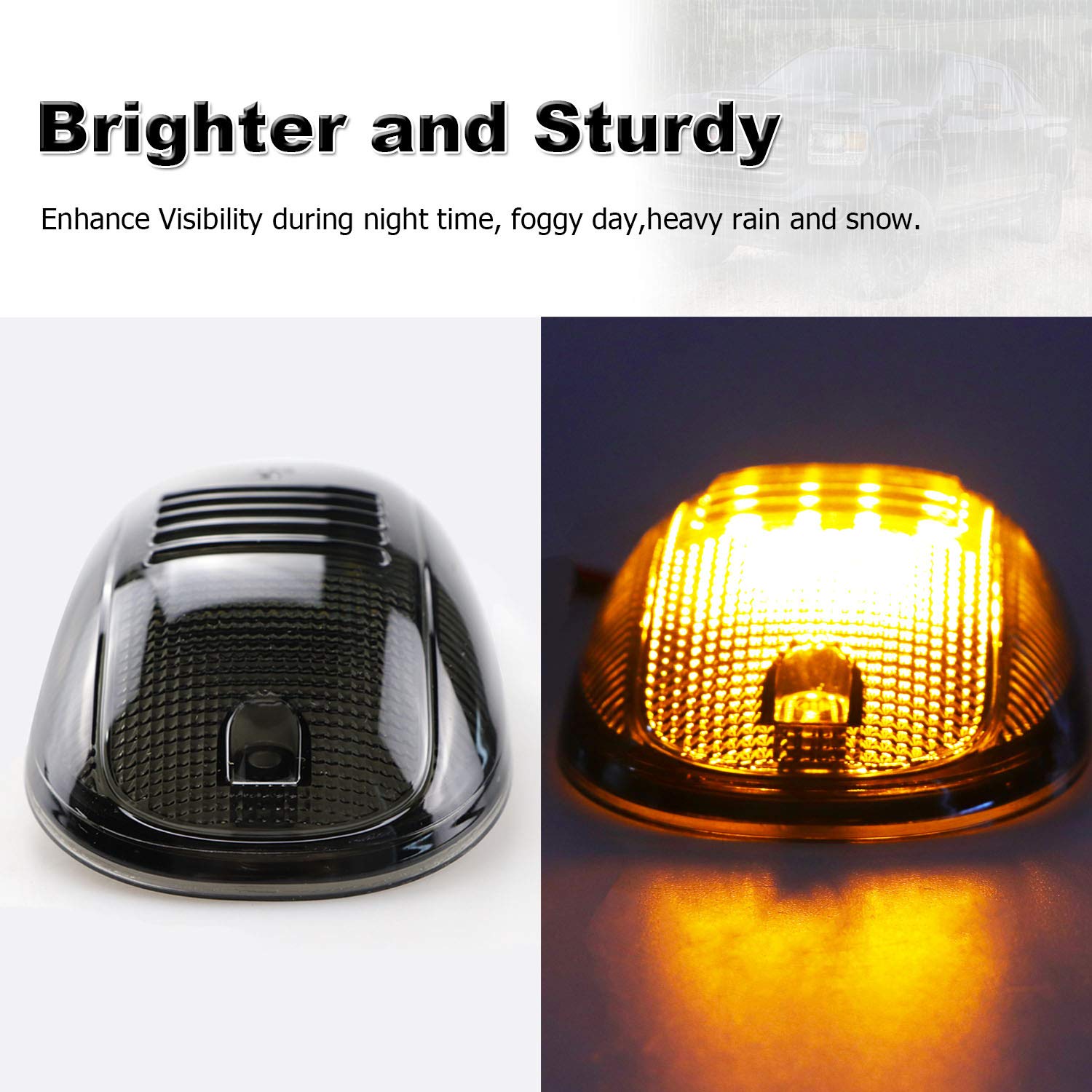 Tresound LED array detail with 16 amber LEDs for bright, long-lasting output