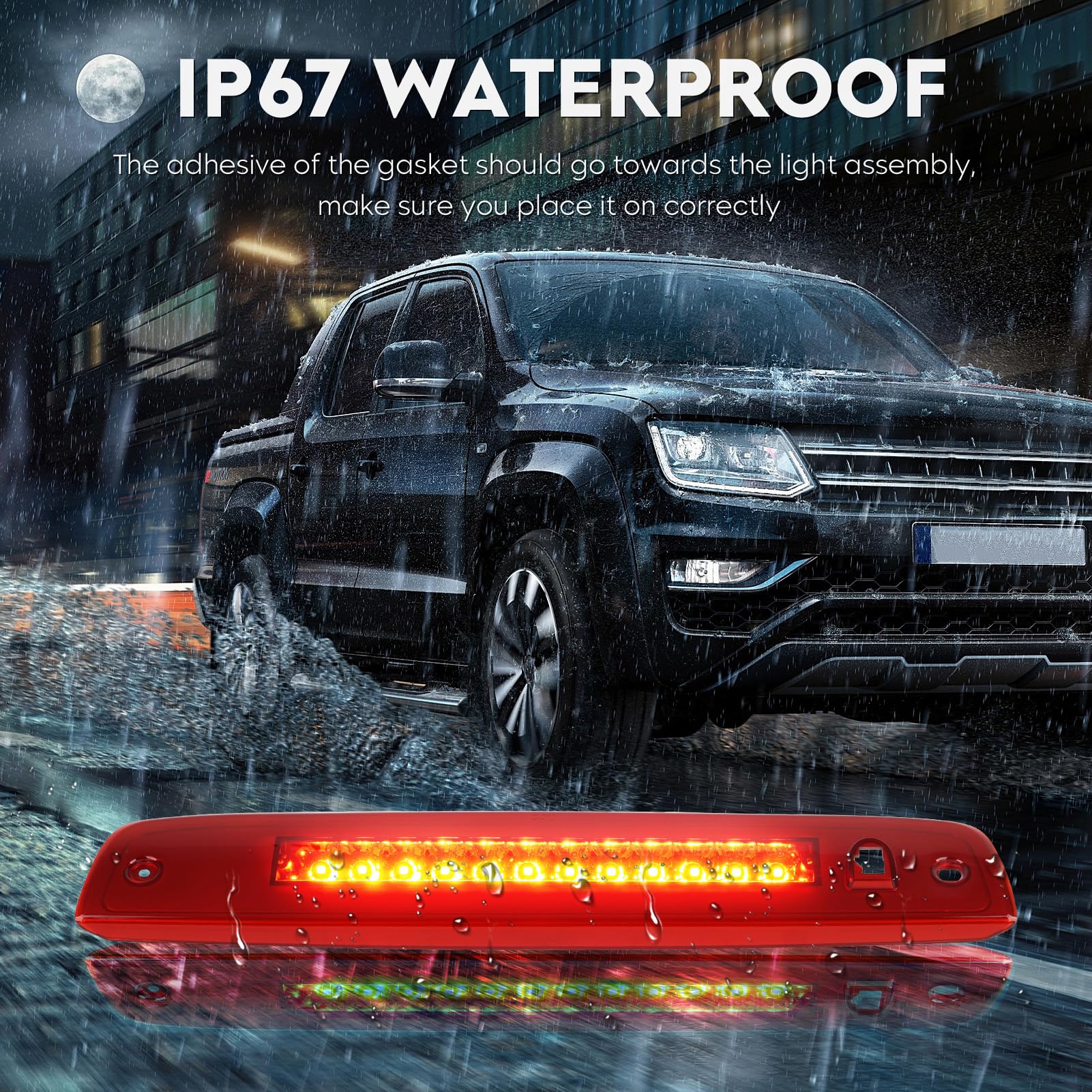 Tresound on vehicle at night illustrating clearer stop-light visibility