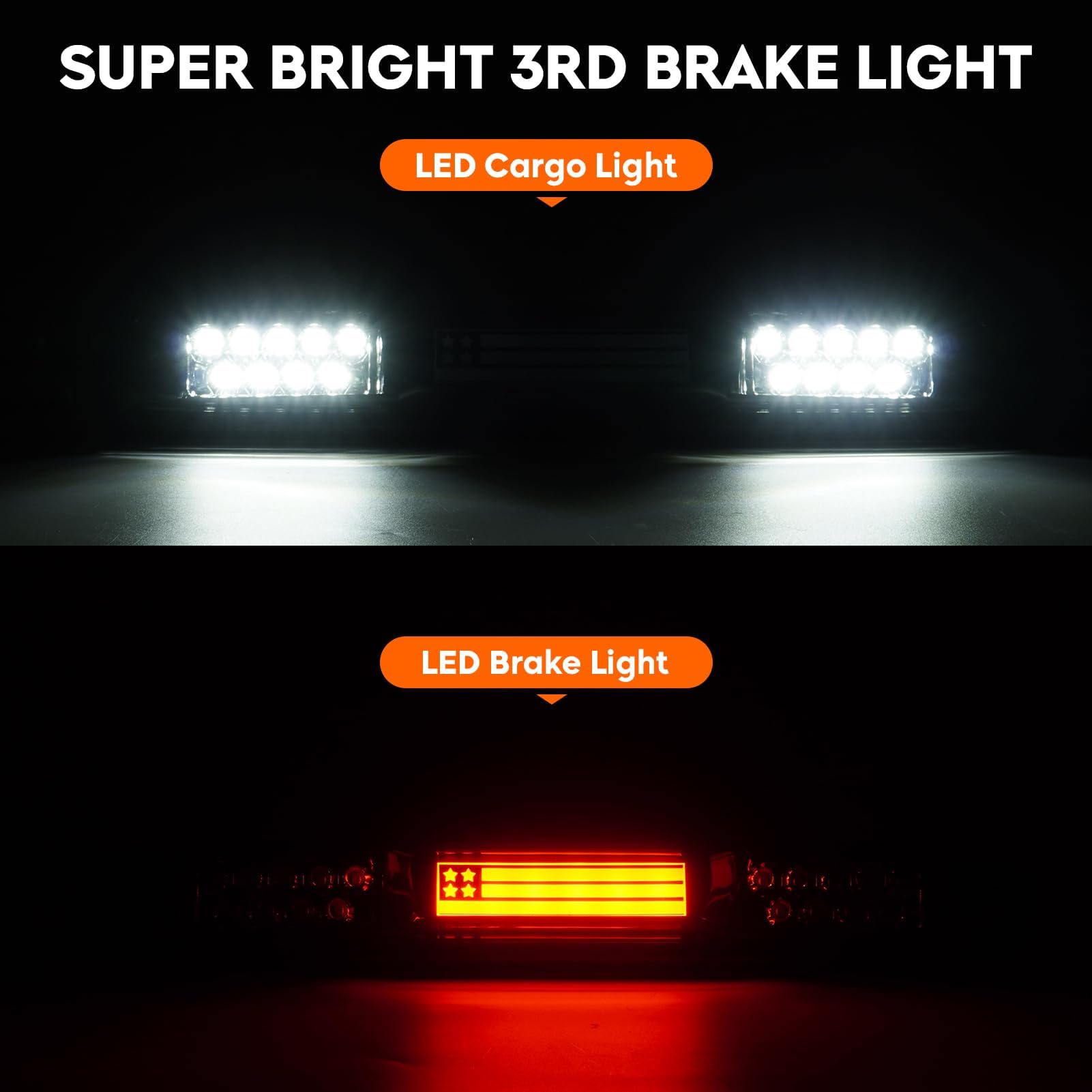 Tresound third brake light mounted on truck improving rear visibility during stops