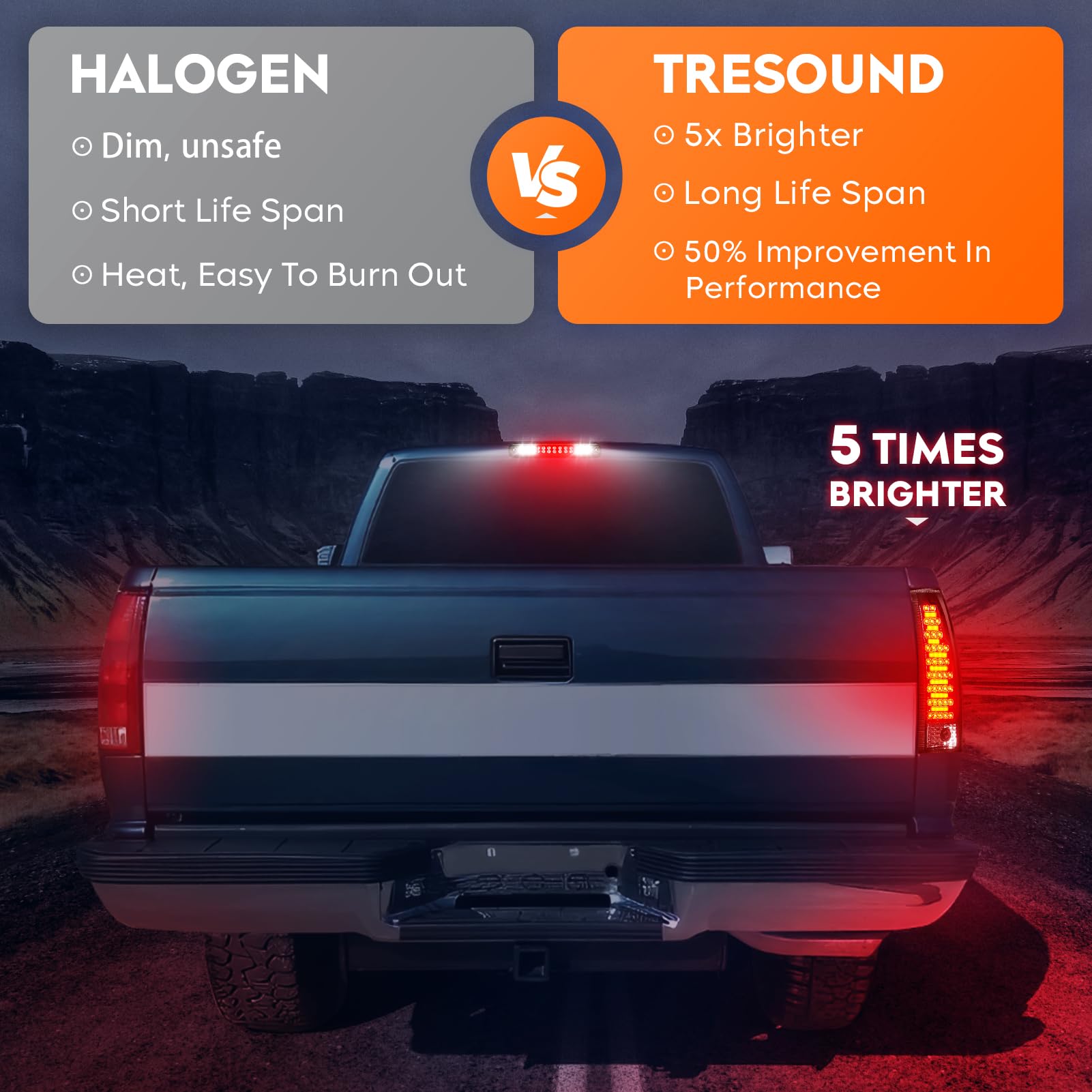 Tresound tail light rear view showing plug-in connector and easy, secure wiring connection
