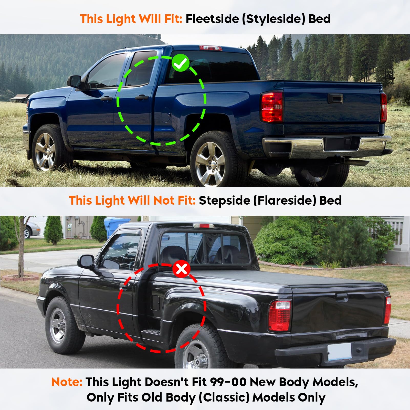 Tresound close-up of tail light lens highlighting clear optics and weather-resistant seal
