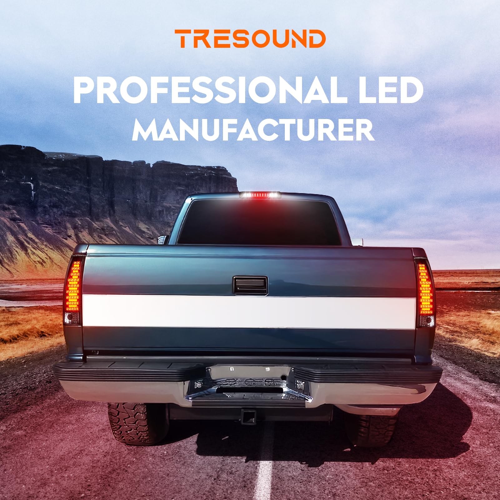 Tresound tail light installed on classic Silverado lifestyle shot showing restored appearance