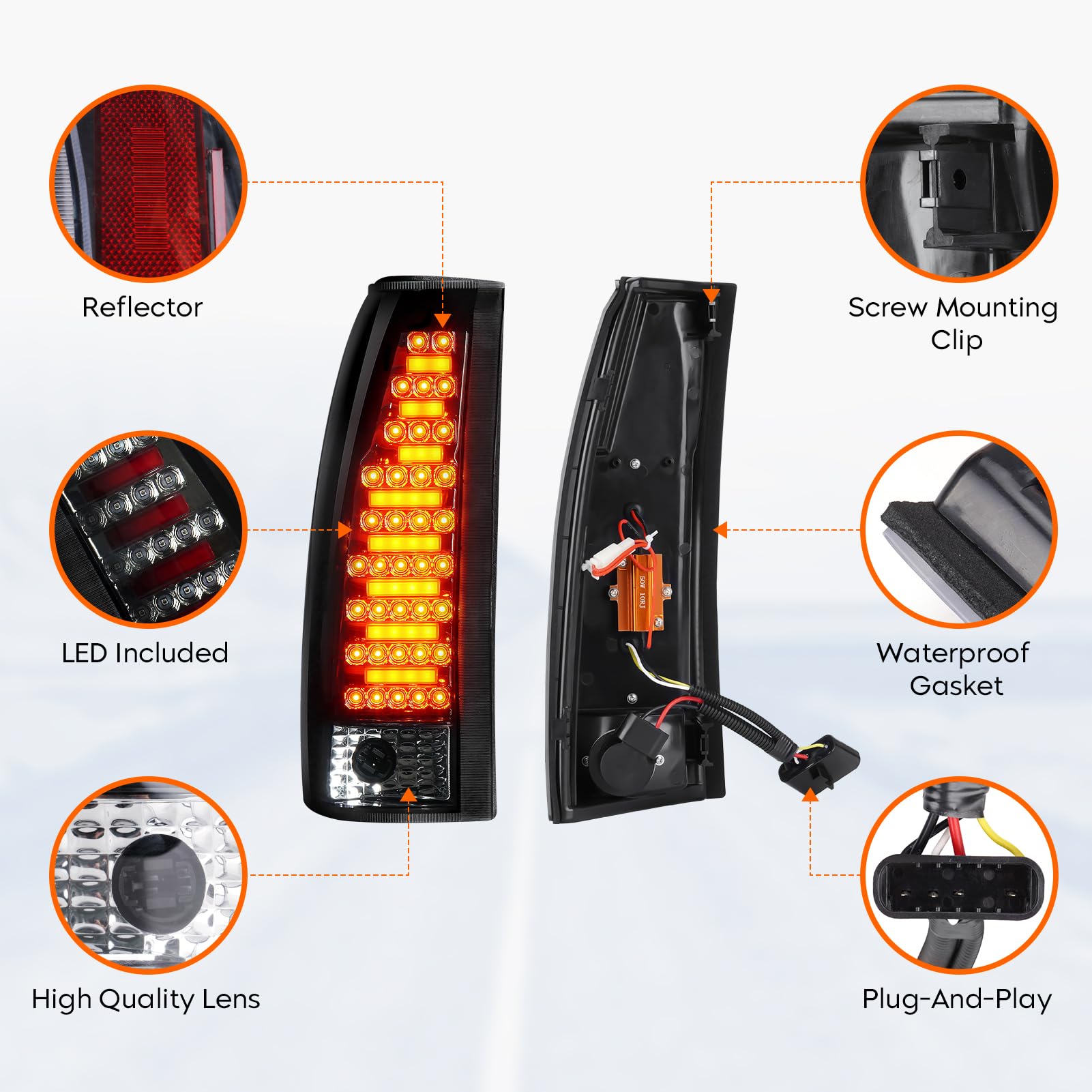Tresound tail light next to ruler showing dimensions for confident size verification