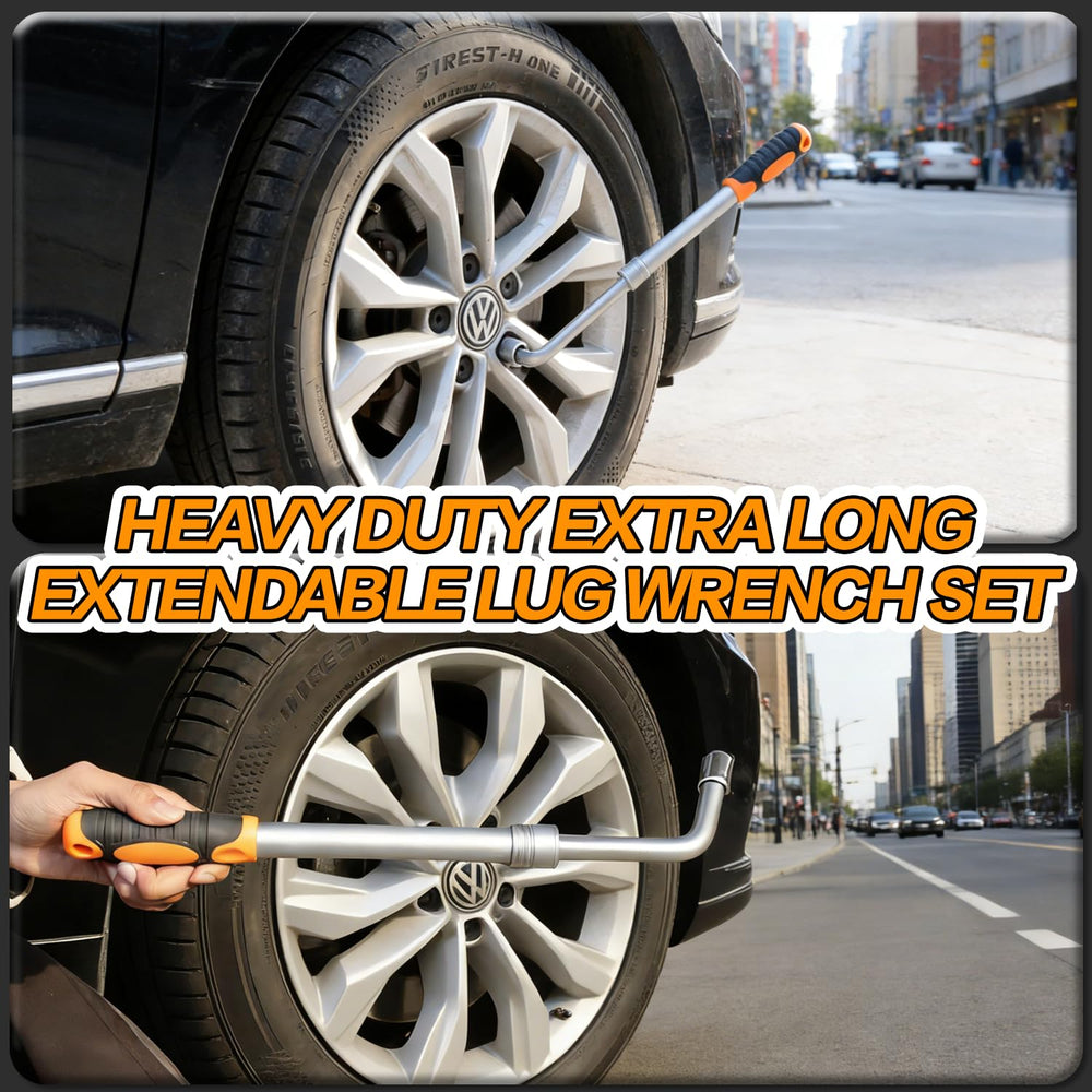 TreVark in use loosening lug nut proving practical roadside utility