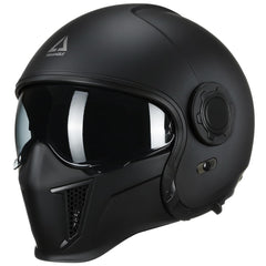 TRIANGLE helmet front profile showing full-face protection and DOT safety