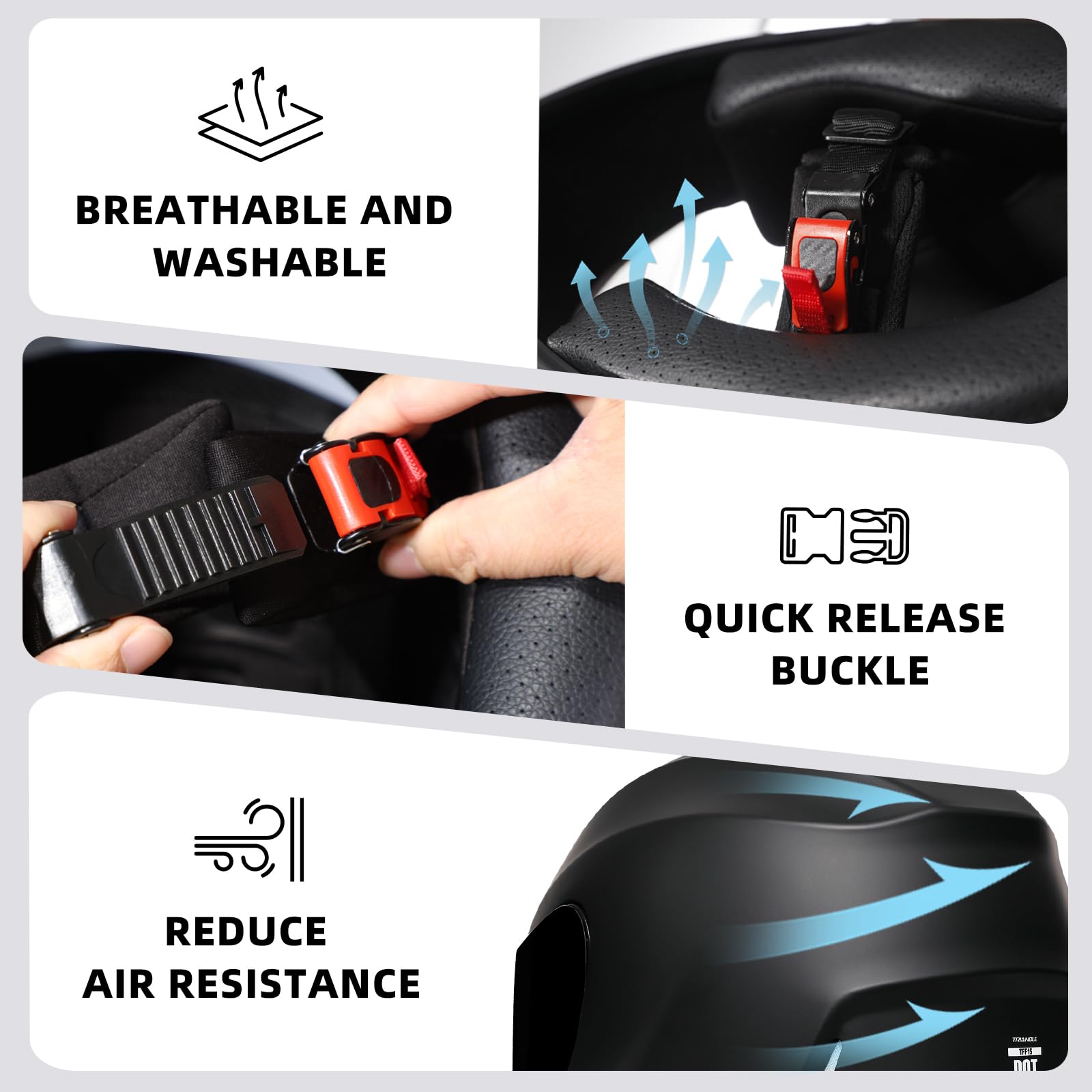 TRIANGLE helmet on rider in city setting showing comfort and everyday usability