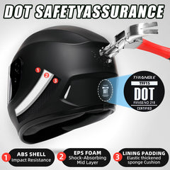 TRIANGLE helmet side profile highlighting ABS shell and aerodynamic design for stability