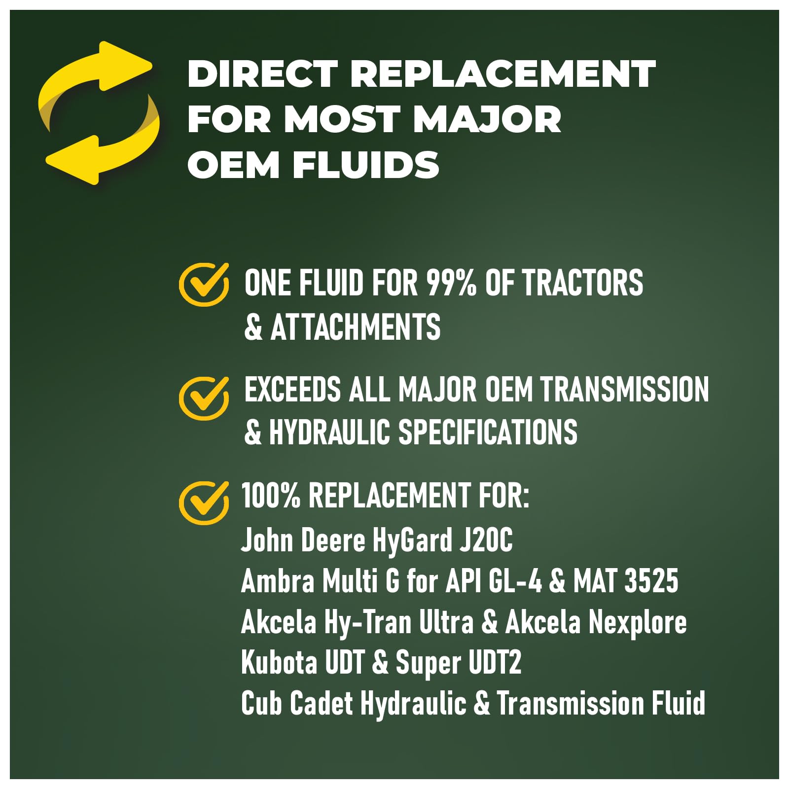 Triax fluid filling a tractor gearbox illustrating compatible use