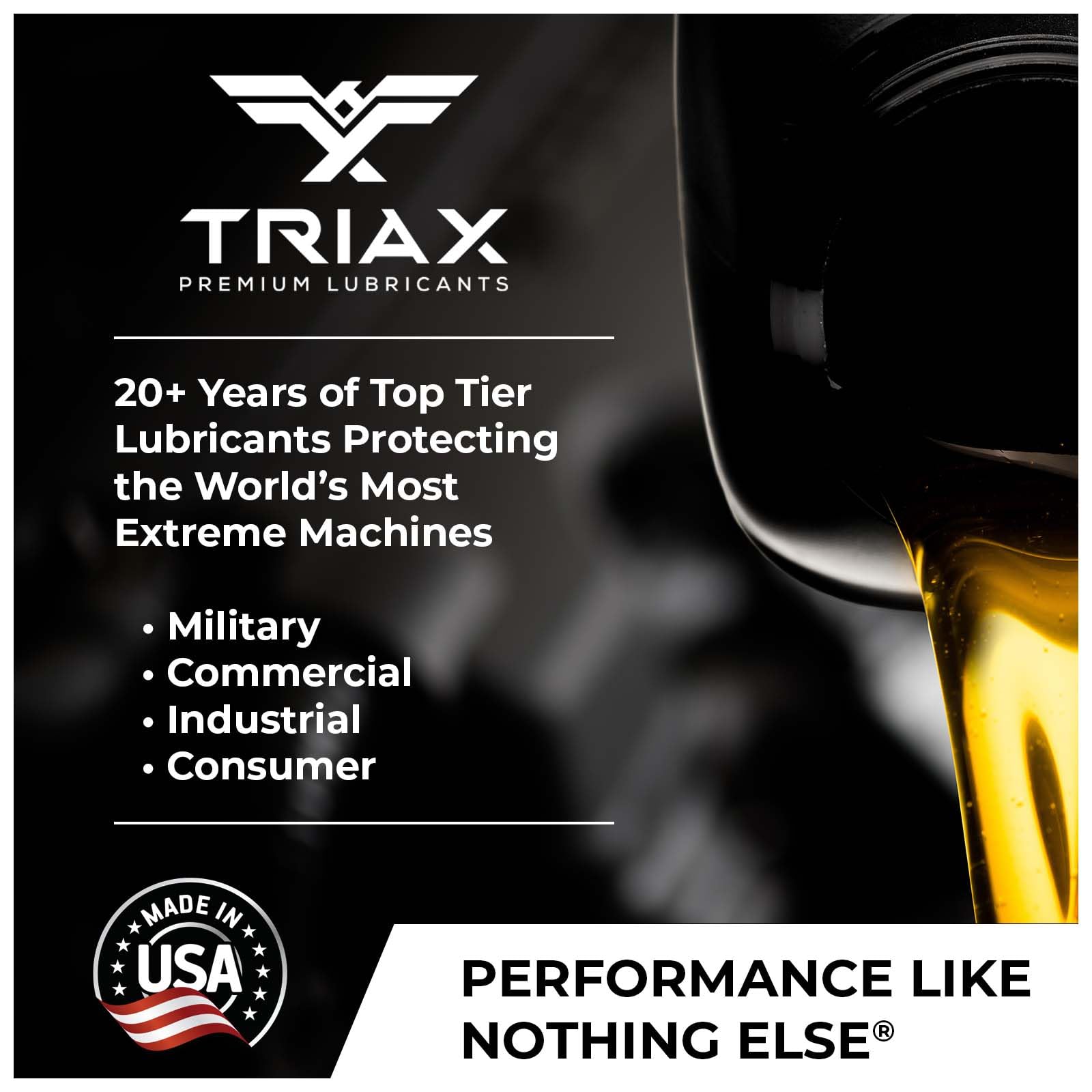 Triax Agra UTTO XL with OEM logos indicating broad equipment compatibility
