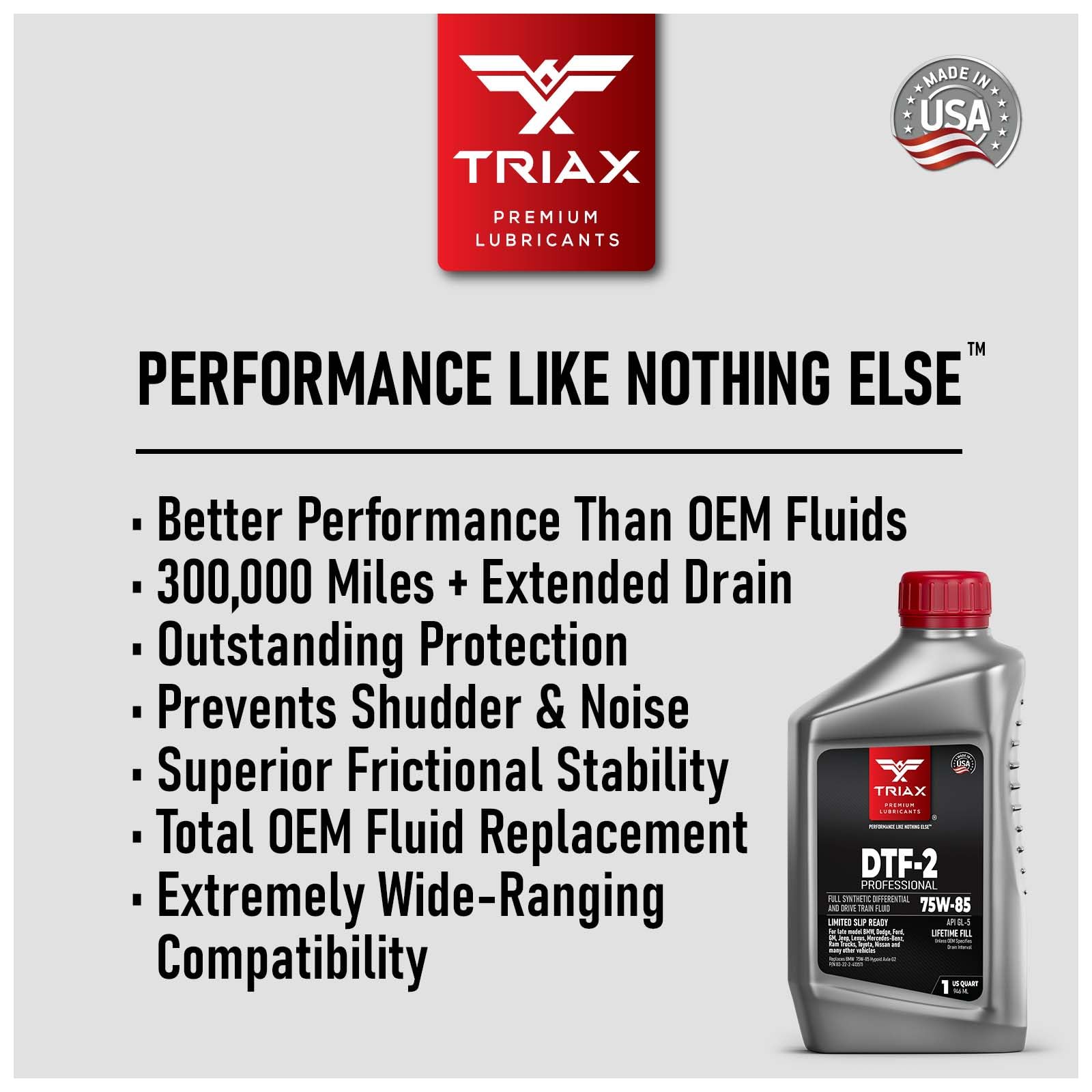 Triax DTF-2 near an axle/differential indicating compatibility with drivetrain parts