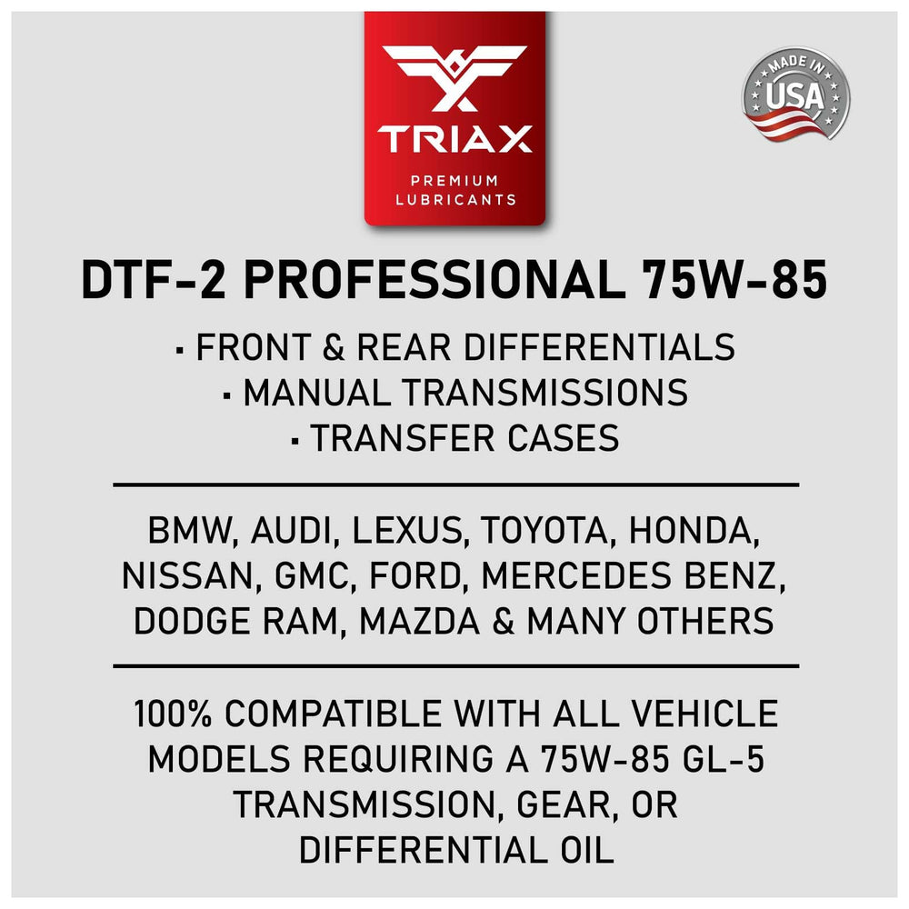 Triax DTF-2 label close-up listing specifications and OEM approvals for confidence