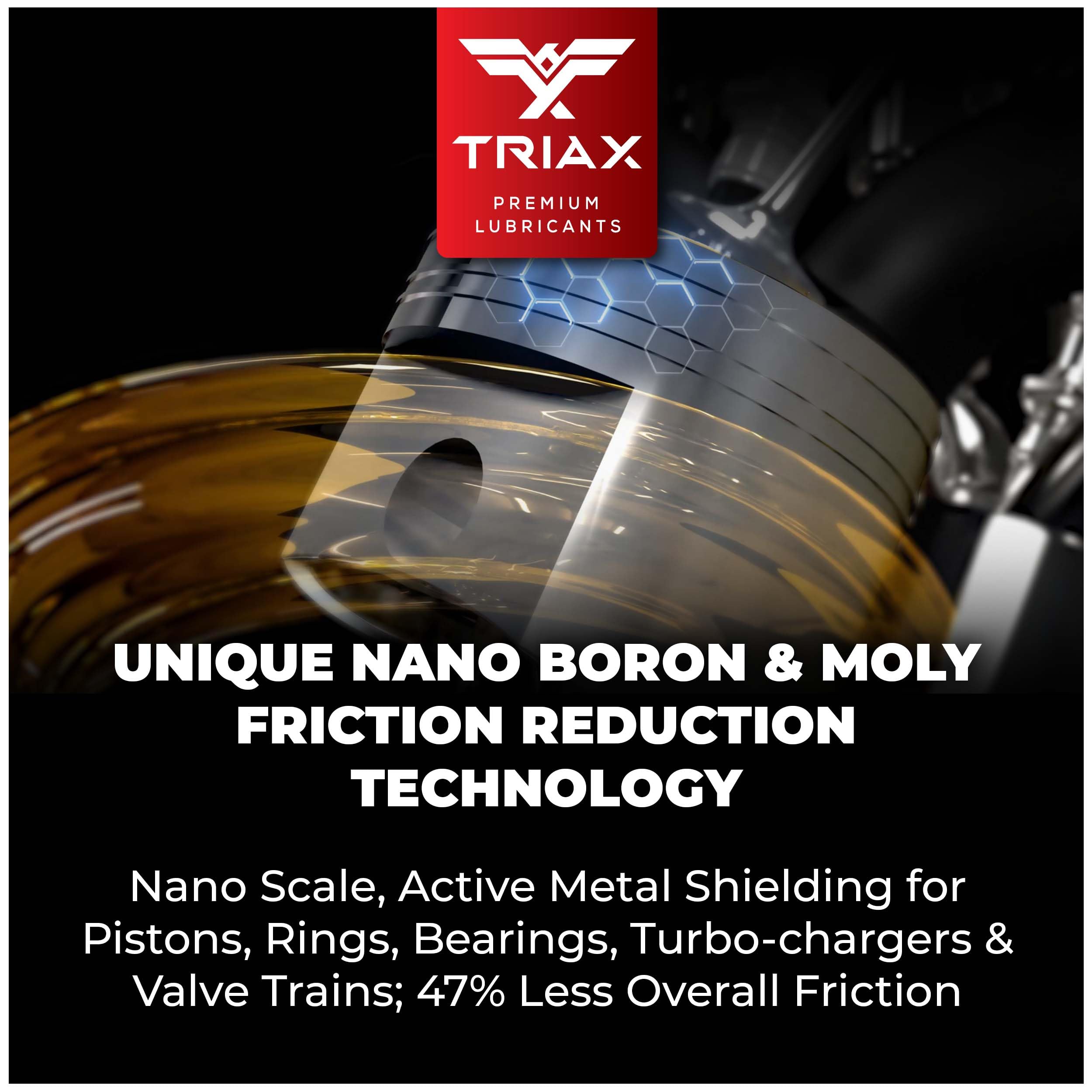 Triax oil poured into European engine bay reducing wear at startup