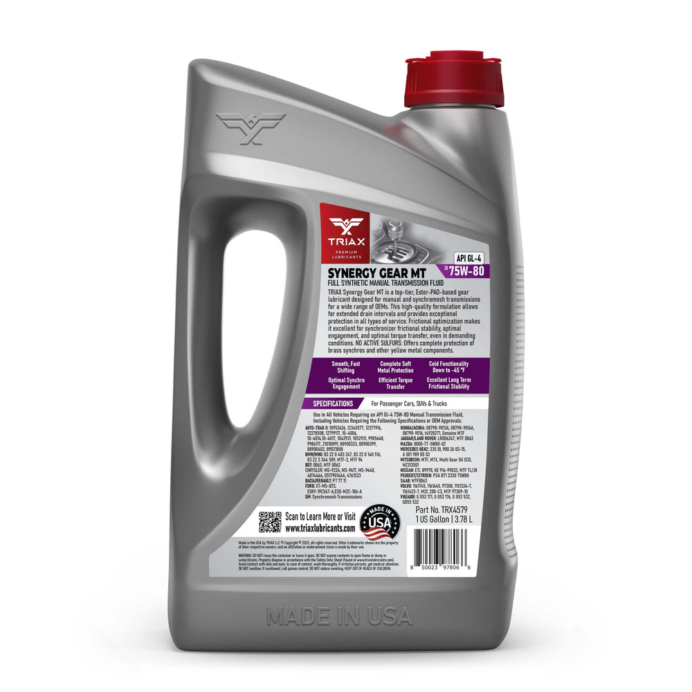 Triax Synergy Gear MT used during manual transmission service for protection
