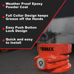 Trimax collar close-up showing full-collar protection and cleaner handling