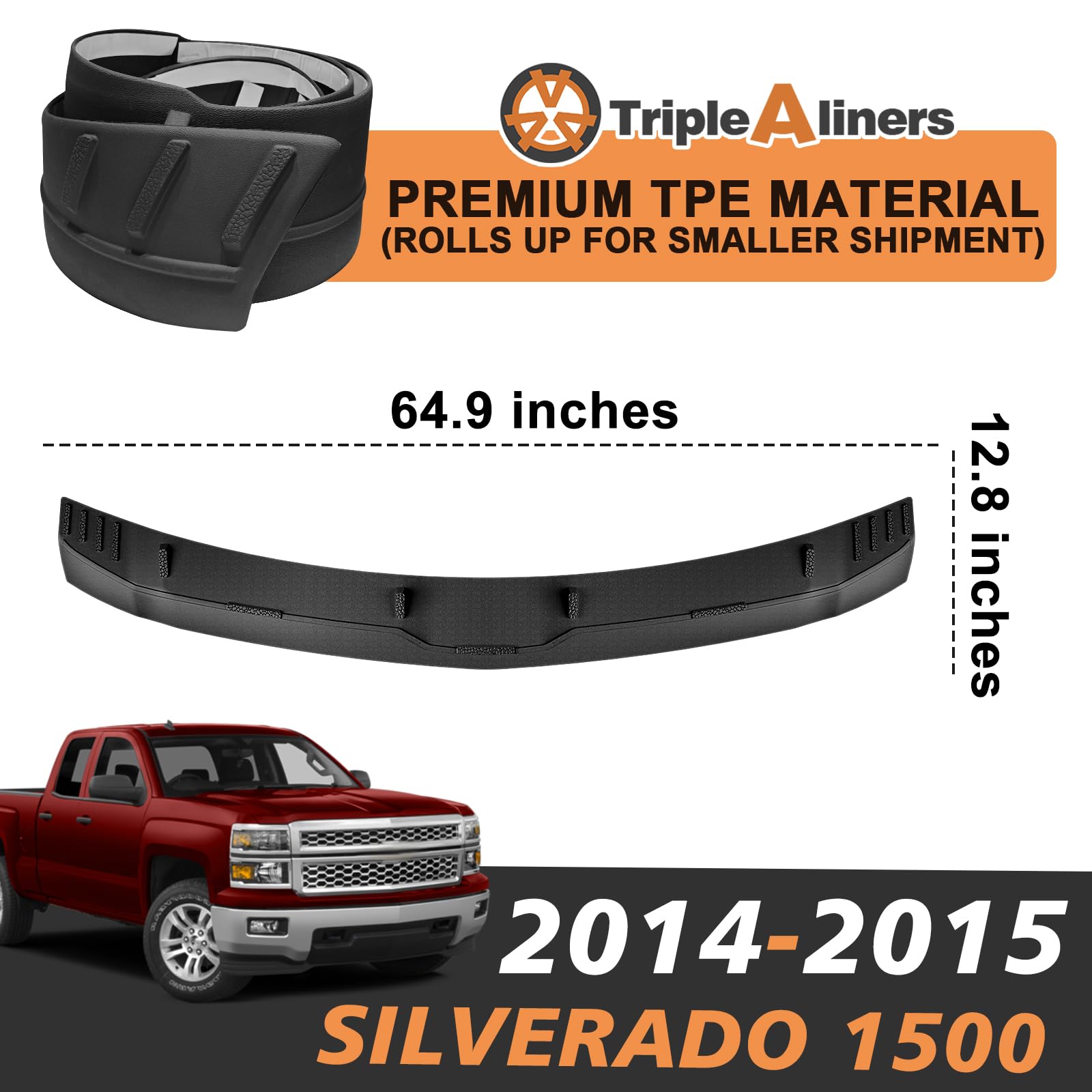 TripleAliners installed deflector front view on road reducing debris impact
