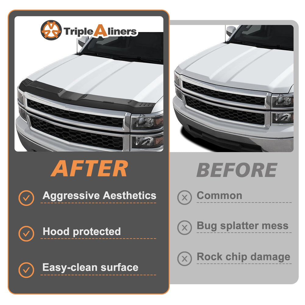 TripleAliners lifestyle image of truck driving with protector reducing chips