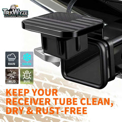 TrkWyze embossed aluminum detail highlighting texture and UV protection benefits