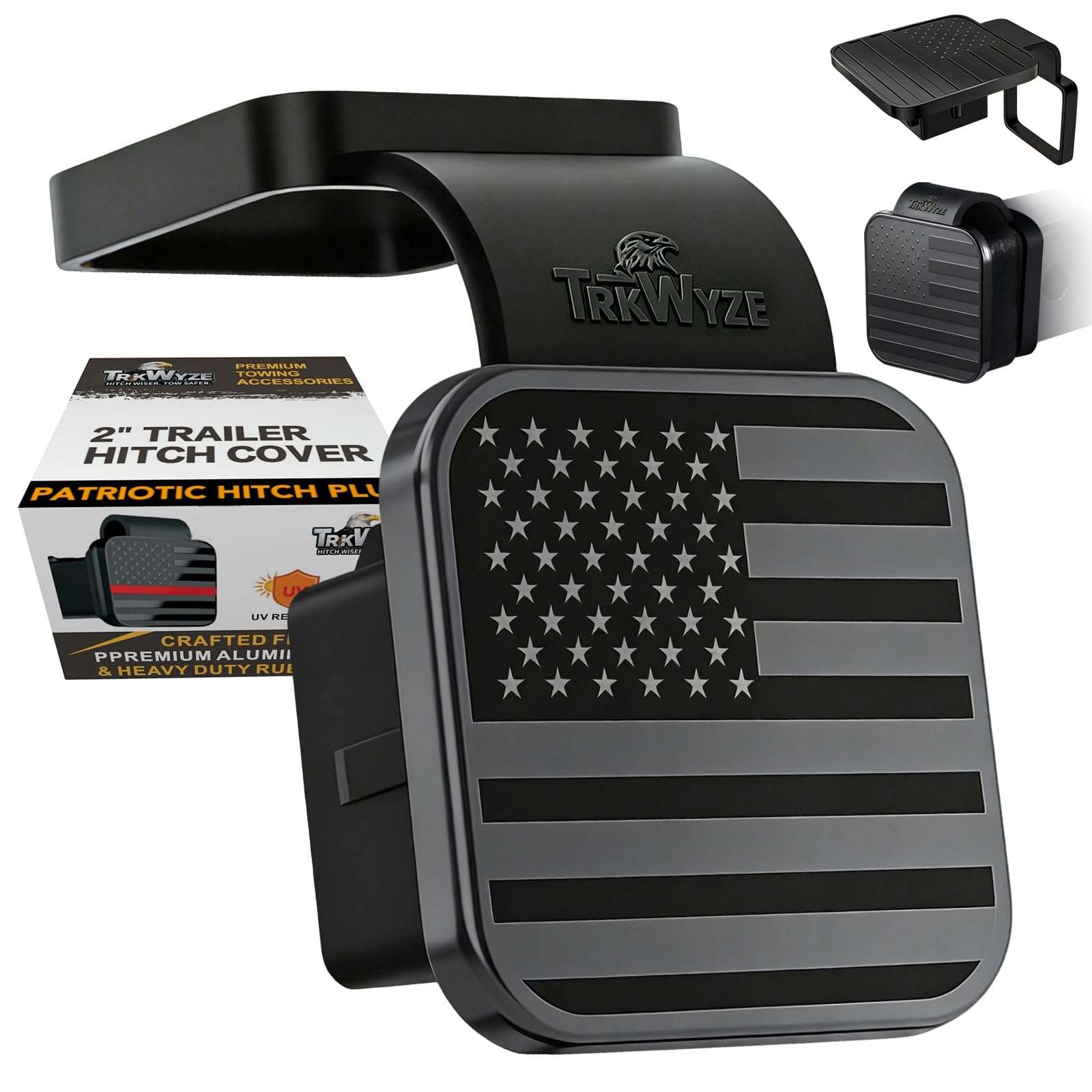 TrkWyze flag faceplate front view showing high contrast and durability benefits