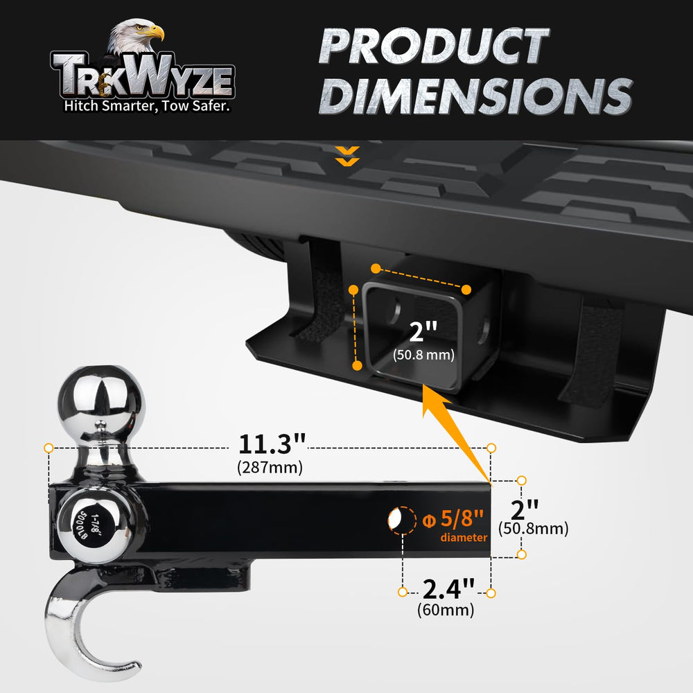 TrkWyze product boxed with warranty card displaying included support information