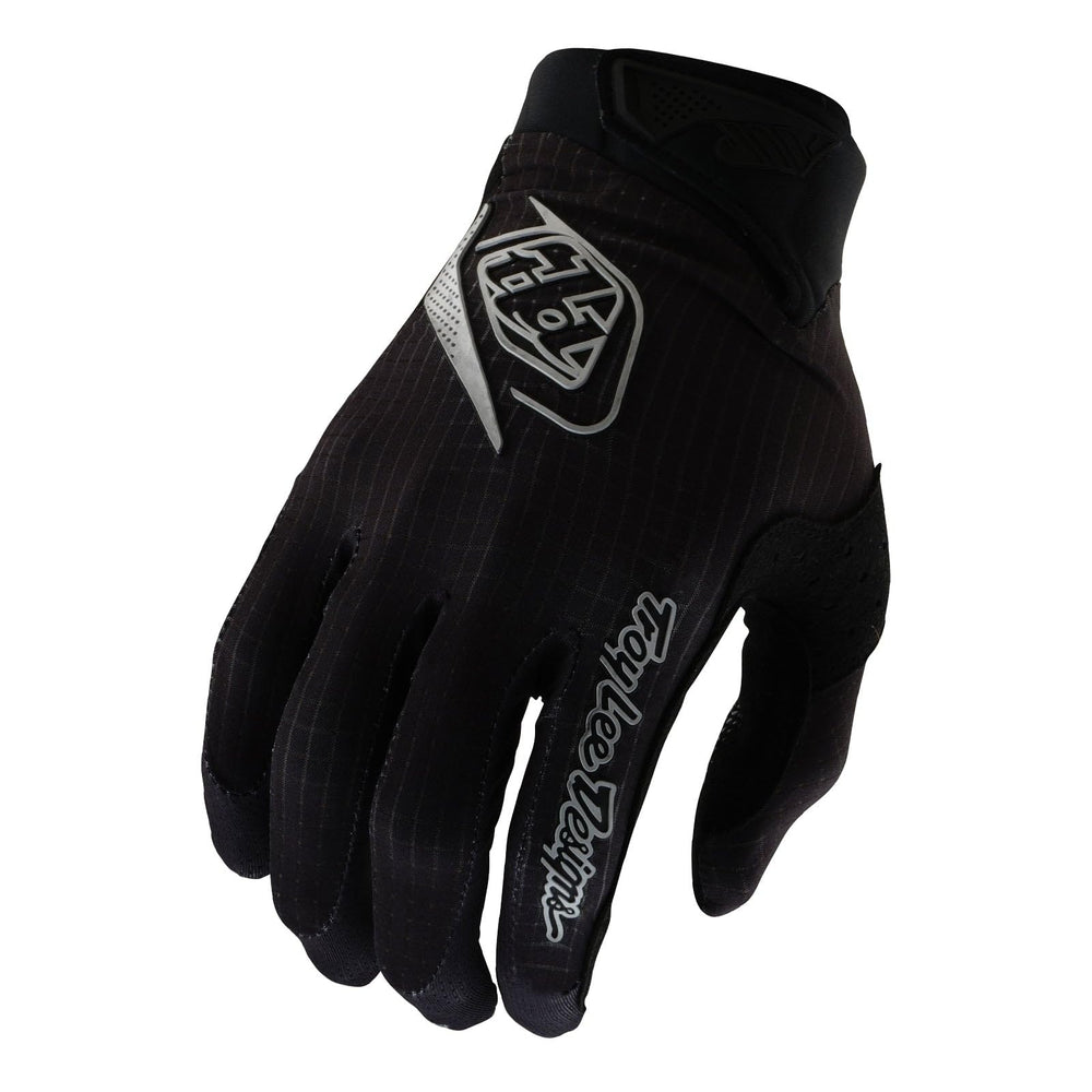 Troy Lee Designs Air Glove front view showing Mono Black finish and streamlined fit for comfort