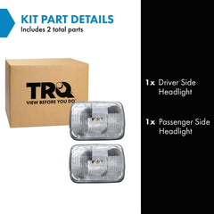 TRQ headlight side profile showing mounting tabs for easy direct-fit installation