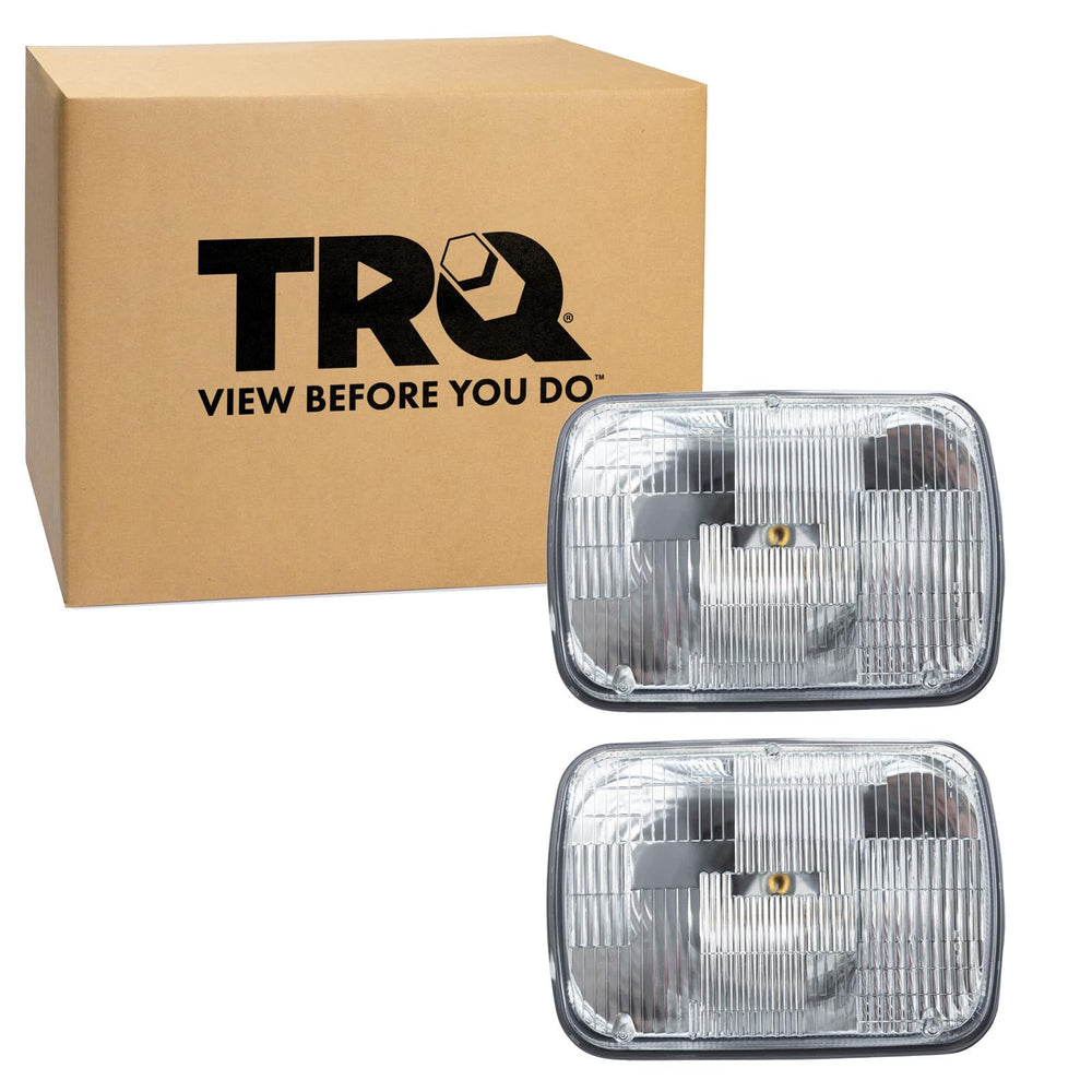 TRQ sealed beam headlight front view showing clear lens and improved visibility