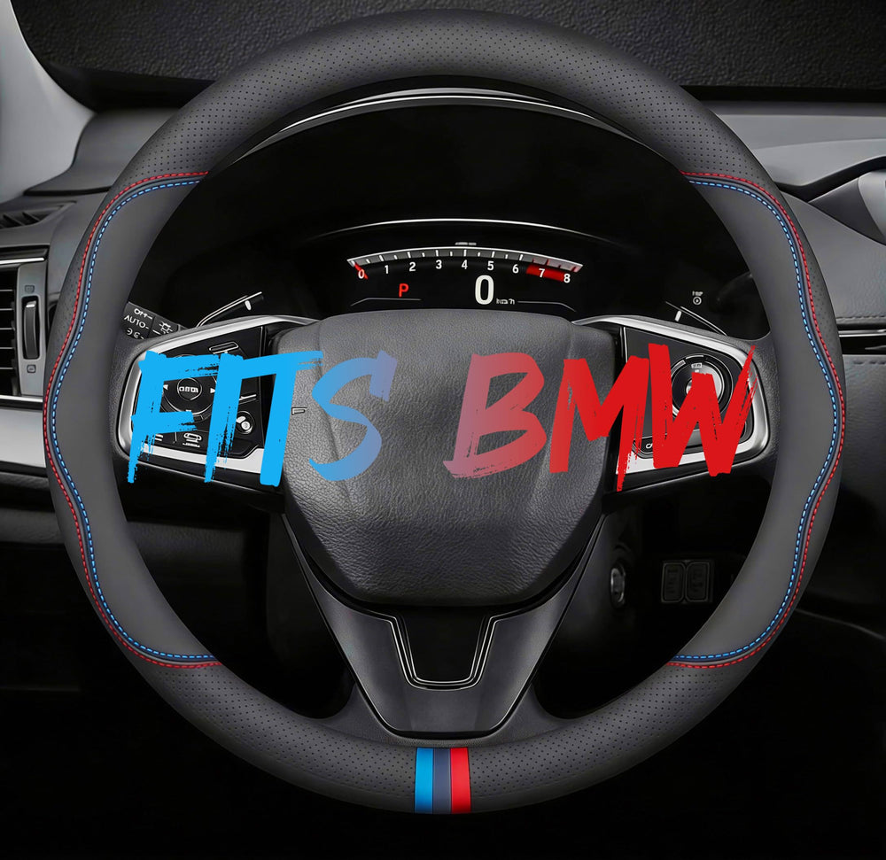 TRROCC front view of steering cover highlighting fit and style benefit