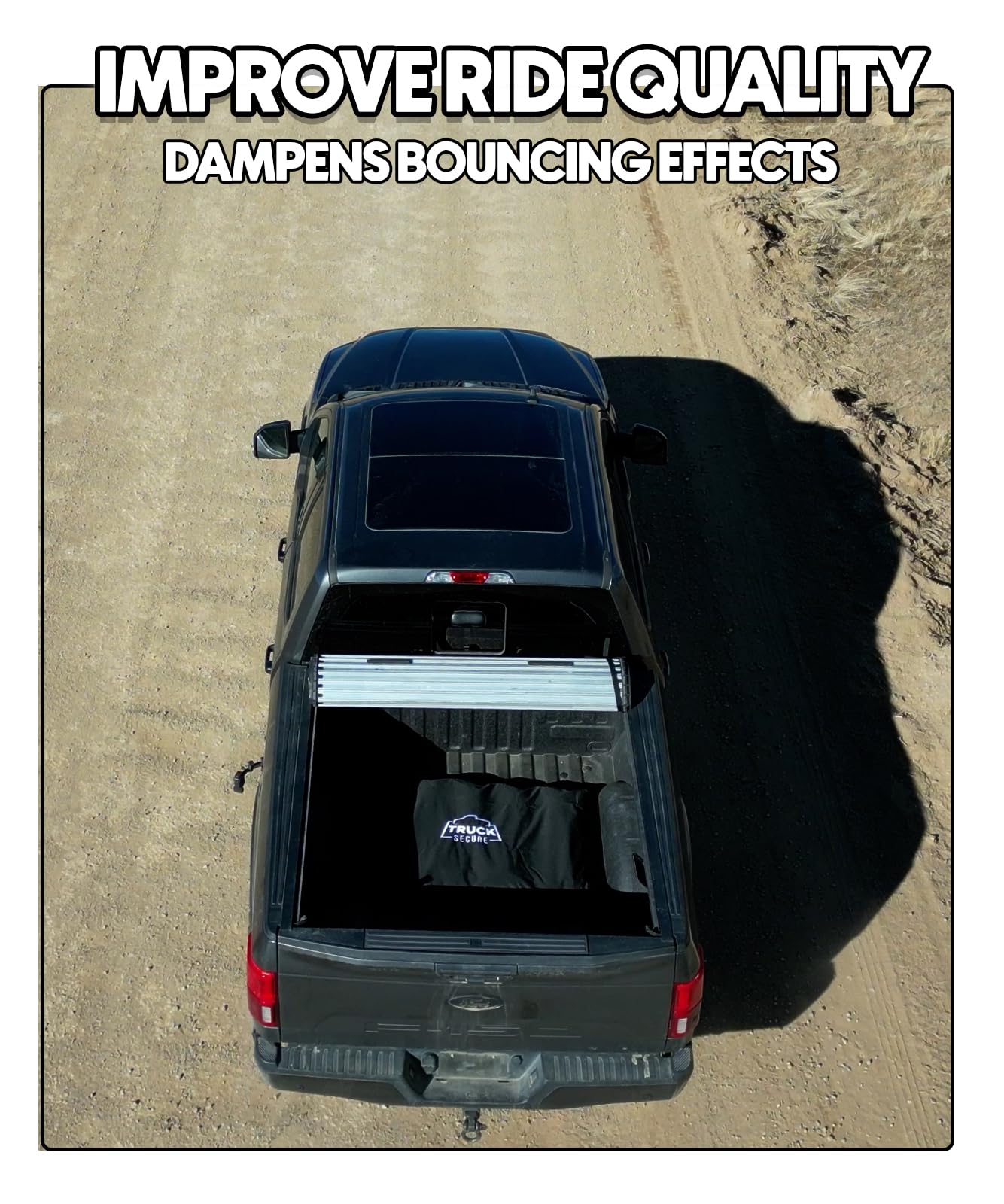 Truck Secure installed while truck drives smoothly with reduced bed vibration