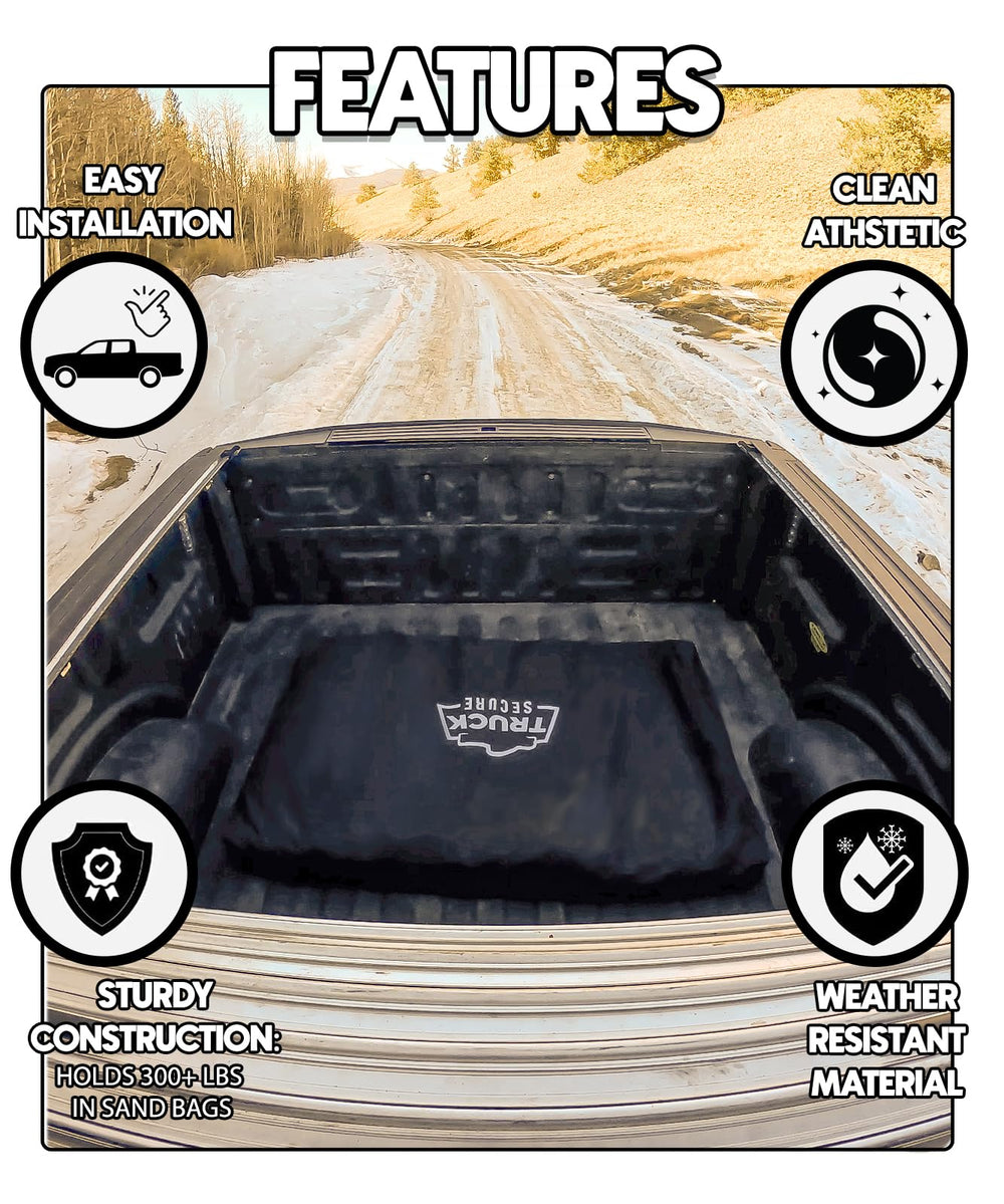 Truck Secure side profile showing low-profile fit under tonneau cover