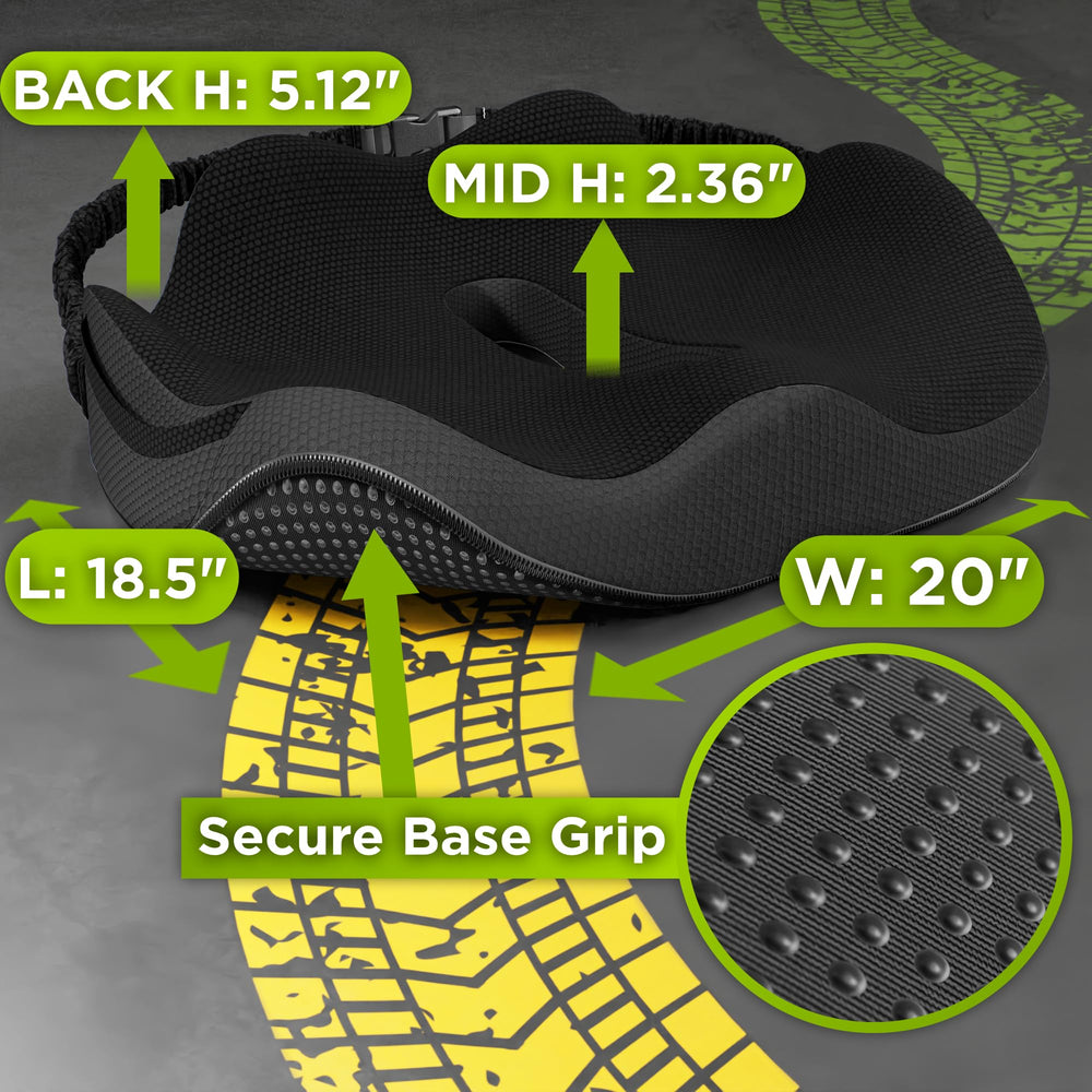 Truckules non-slip base detail keeping cushion secure on truck seats