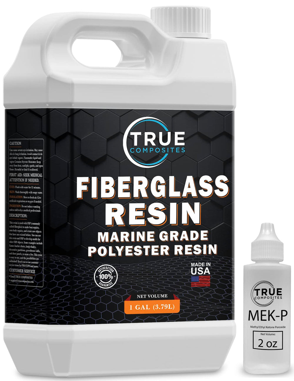 True Composites front view of one-gallon kit showing product and clear branding benefit reliability