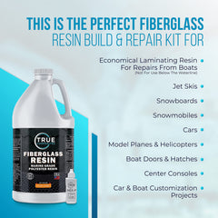 True Composites pouring resin from can demonstrating smooth flow for quick wet-out benefit